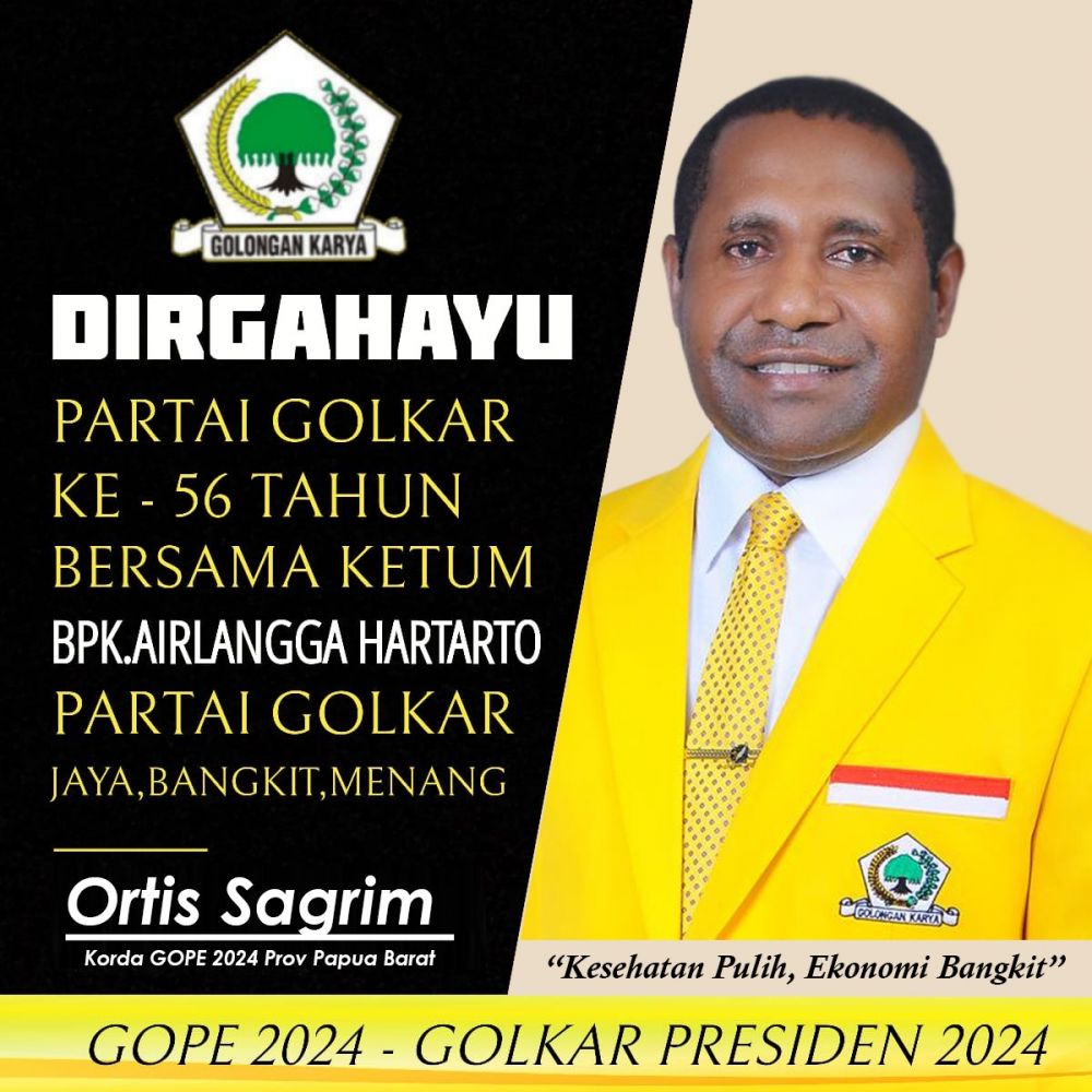 Korda GOPE 2024 Papua Barat,Siap Deklarasi Saat HUT Golkar Ke 56Th