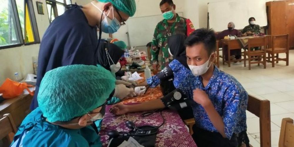 Koramil 11 Pasar Kemis Tangerang, Gelar Vaksinasi Massal Untuk Pelajar