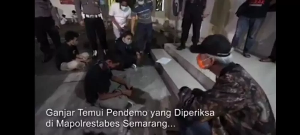 Di Tanya Pak Ganjar,Pendemo Omnibus Law Mengaku Masih Pelajar