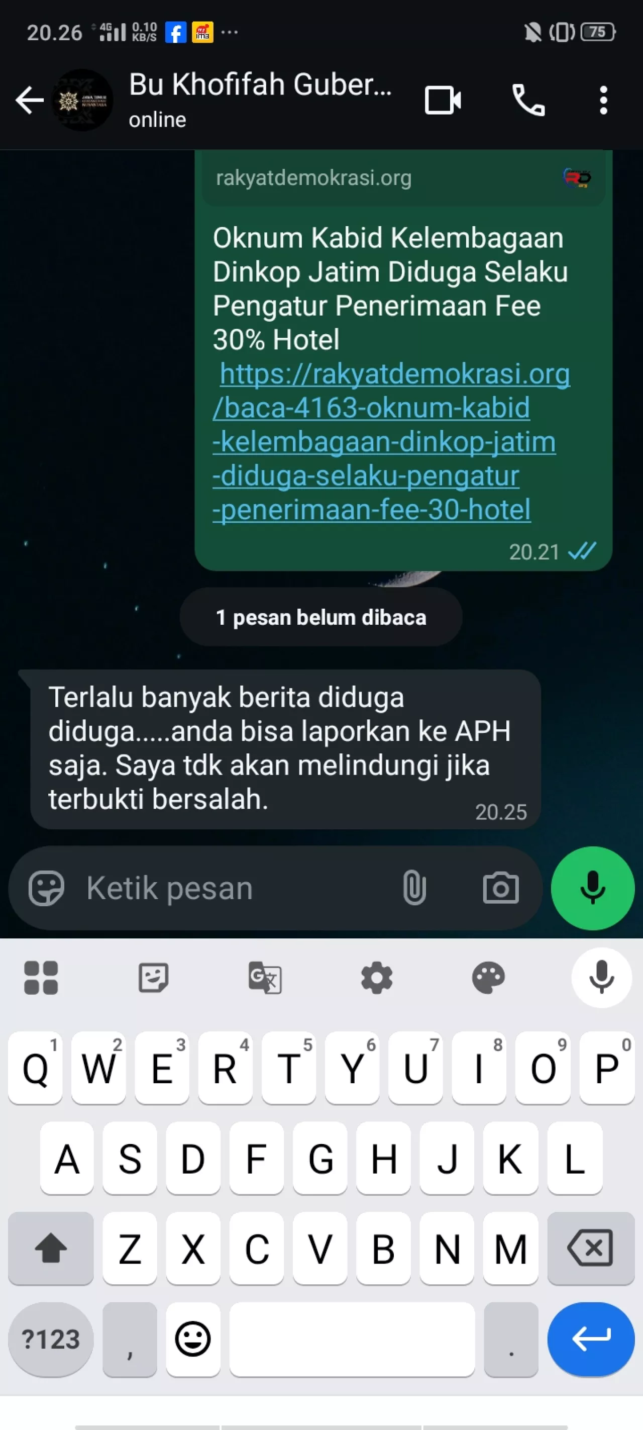 Terkait Pemberitaan Kabid Dinkop Jatim Diduga Terima Fee 30 Persen Dari Hotel, Begini Tanggapan Gubernur Khofifah