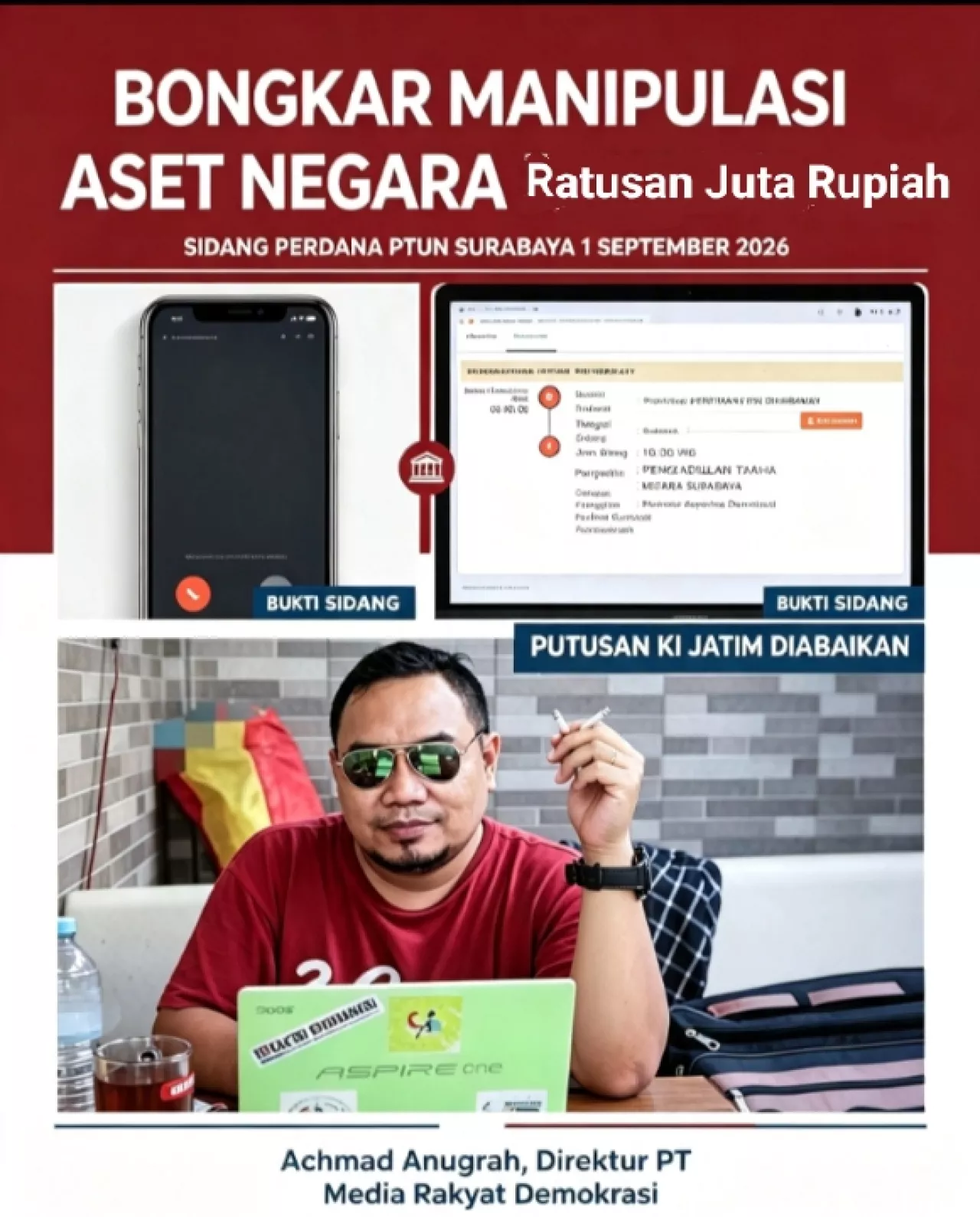 Bongkar Manipulasi Aset Negara Ratusan Juta, Garad Siap Tempur Melawan BPKAD Jatim Pada Sidang Perdana