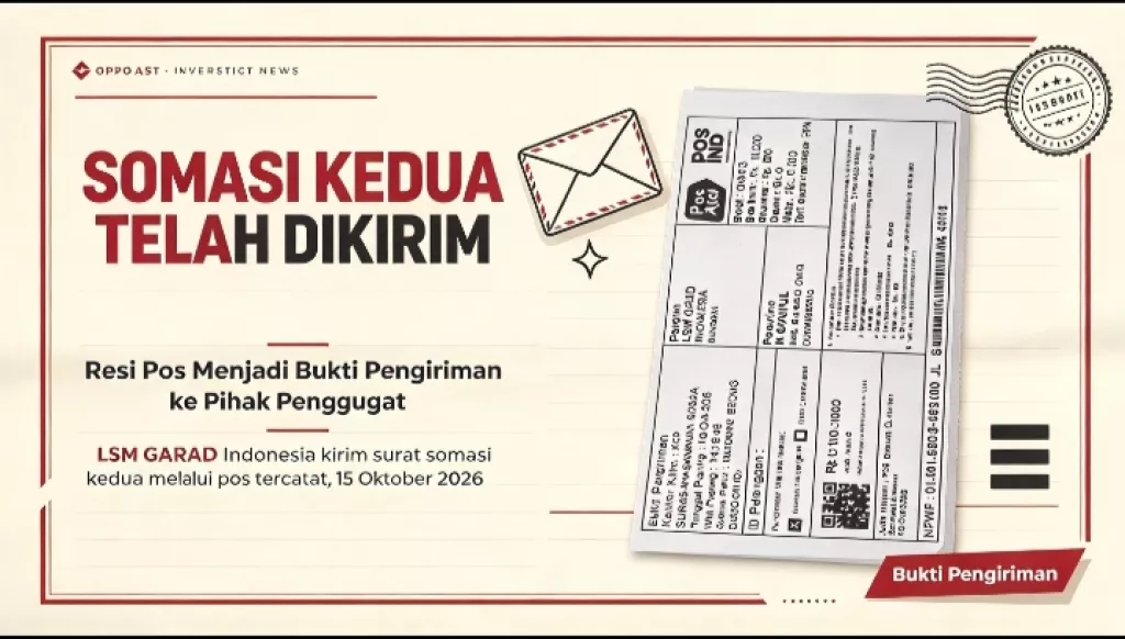 Peringatan Pertama Diabaikan, Penggugat Perkara Perdata Media Disomasi Ke2 Dengan Ancaman Proses Hukum Lanjutan