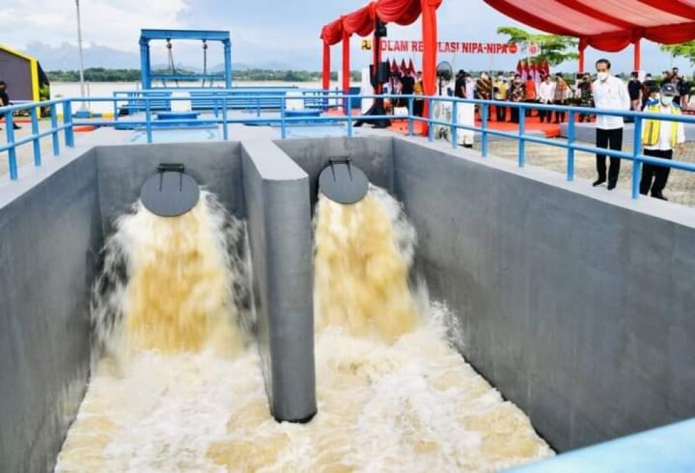 Resmikan Kolam Regulasi Nipa-Nipa, Jokowi : Kurangi Banjir Di Makassar