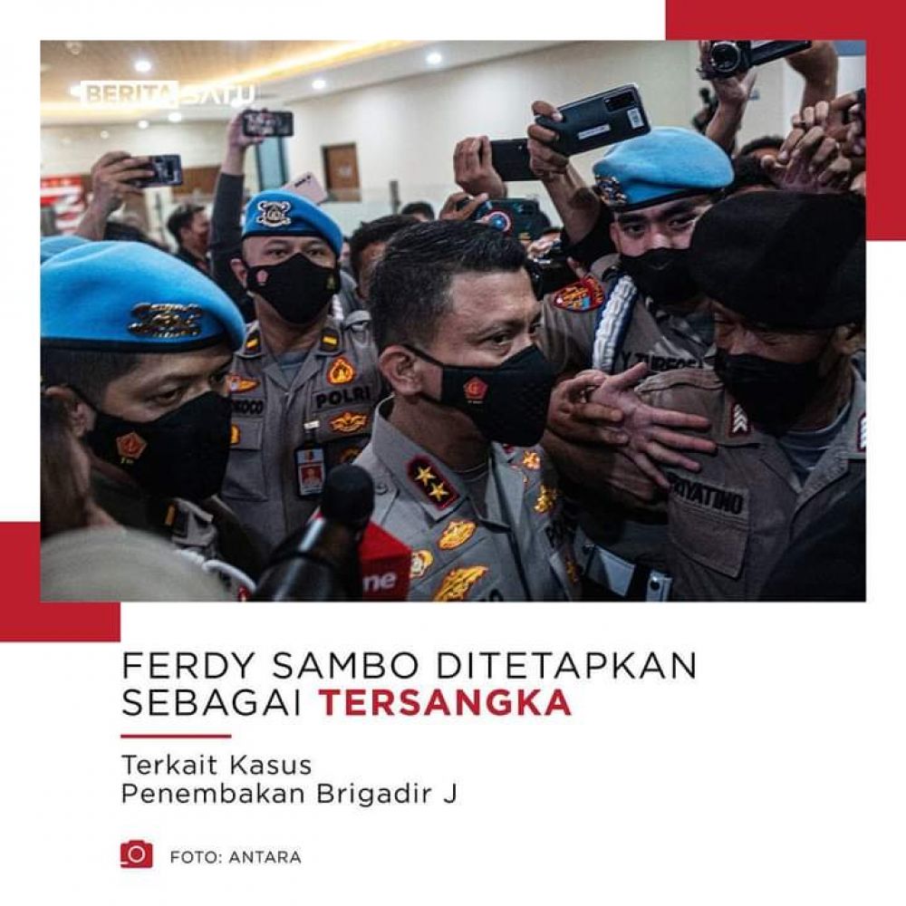 Breaking News, Irjen Ferdy Sambo Ditetapkan Sebagai Tersangka