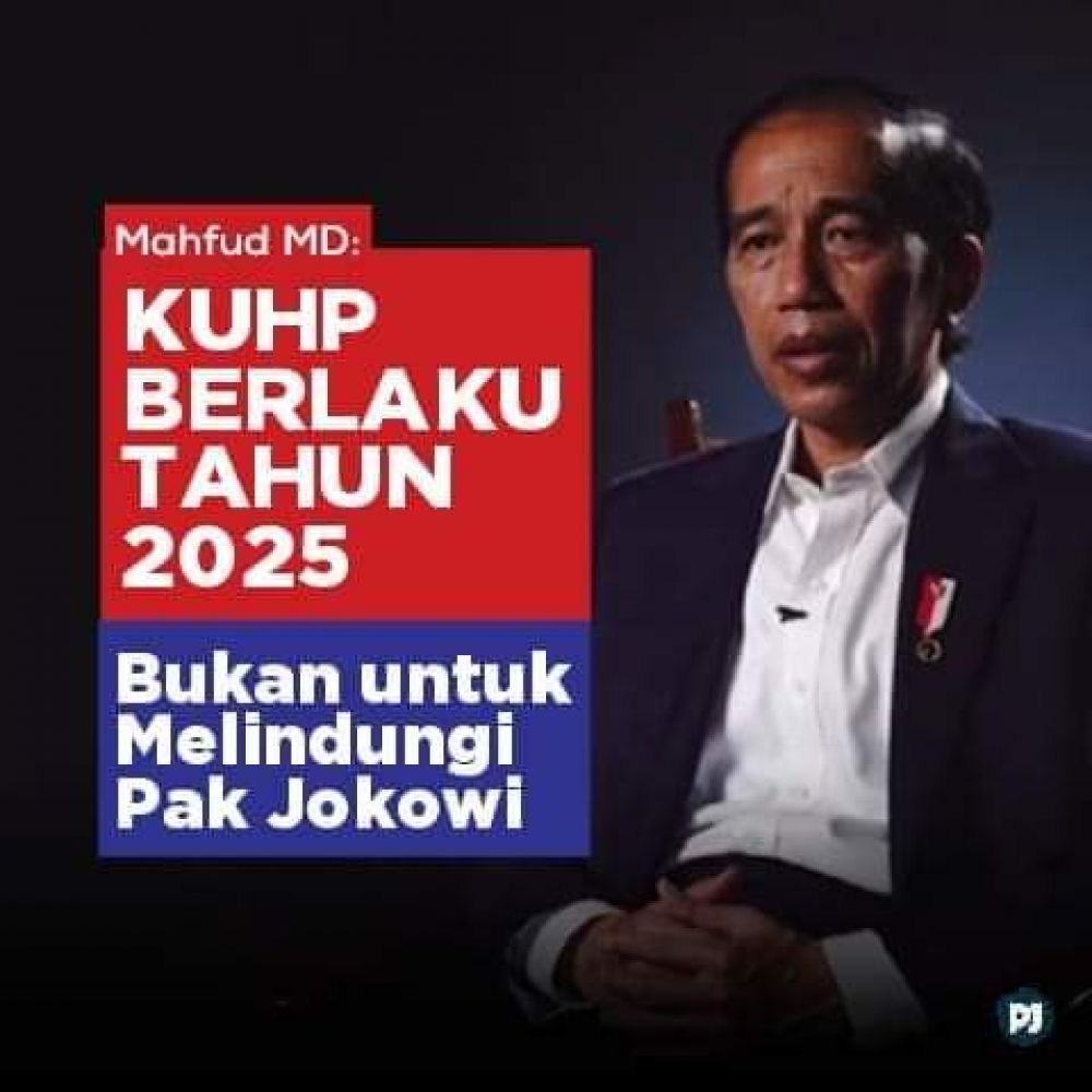 Mahfud : KUHP Baru Itu Berlaku Th 2025, Bukan Untuk Melindungi Jokowi