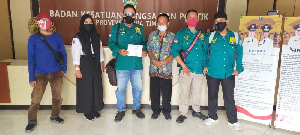 DPD PJI-Demokrasi Jatim,Catatkan Diri Ke Bakesbangpol Provinsi