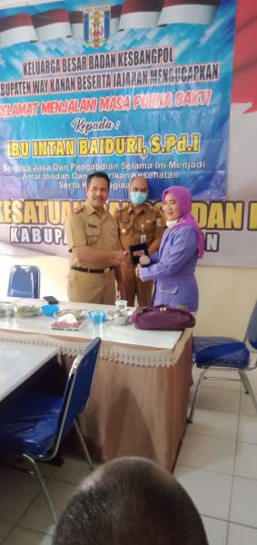 Bakesbangpol Way Kanan,Adakan Perpisahan Intan Baiduri