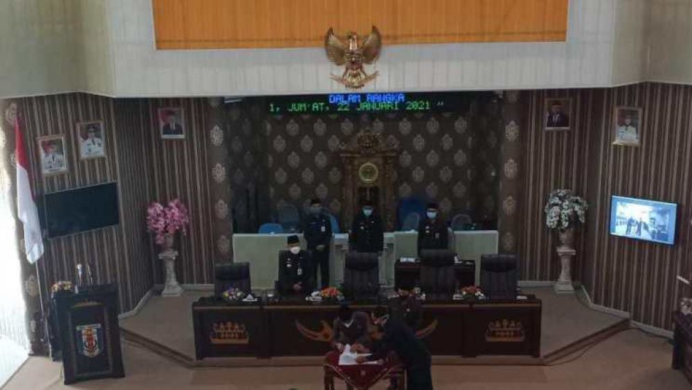 DPRD Way Kanan,Paripurna Istimewa Pengumuman Pemenang Pilkada 2020