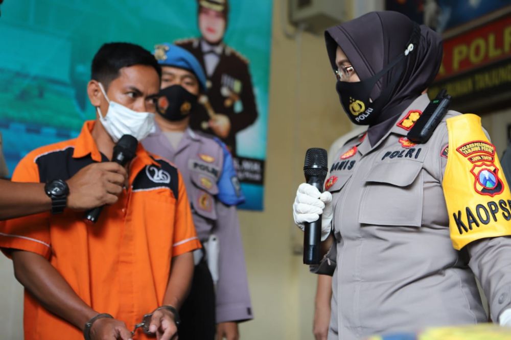 Polres Tanjung Perak Rilis Kasus Pembunuhan Warga Tenggumung Surabaya