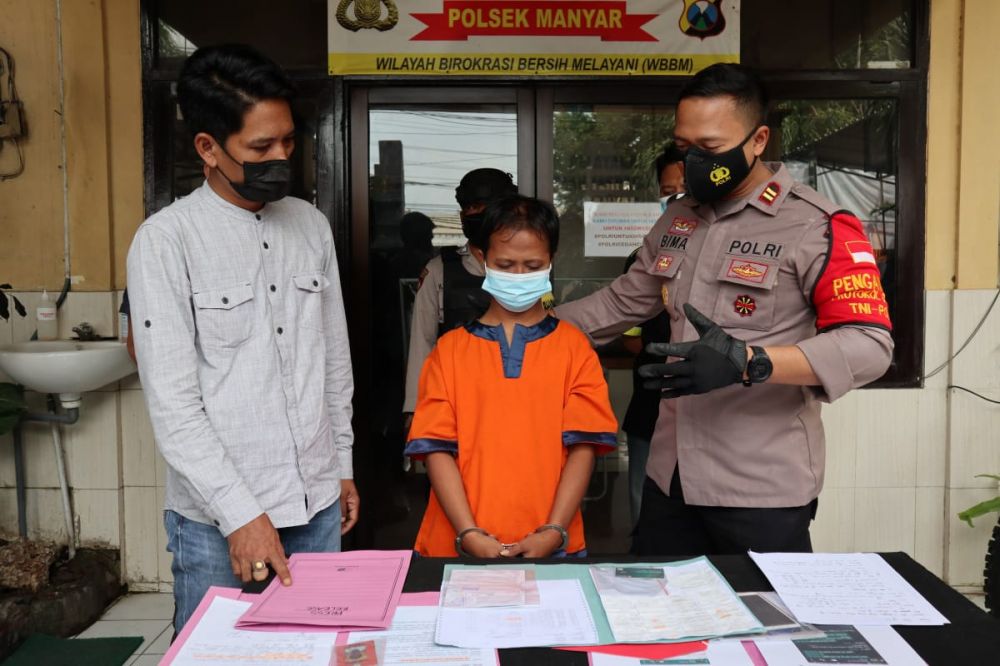 Polsek Manyar Ungkap Penipuan Ketenaga Kerjaan, Pelaku Raup Jutaan Rp