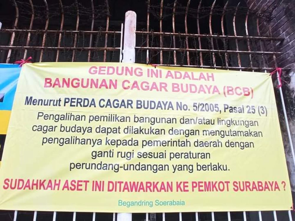 Begandring Soerabaia Pasang Poster, Demi Penyelamatan Cagar Budaya