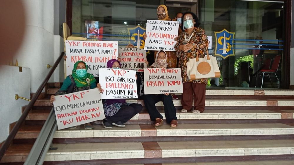 Warga Rungkut Protes, Gara Gara Fasum YKP Dijadikan Area Perdagangan