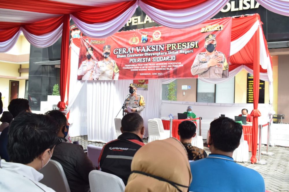 Tingkatkan Pelayanan, MMPP Polresta Sidoarjo Buka Gerai Vaksin Presisi