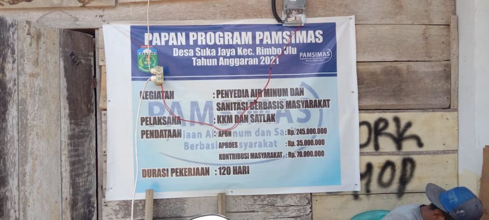 Dana Pembangunan Pamsimas Desa Sukamaju Tebo, Dipertanyakan Masyarakat