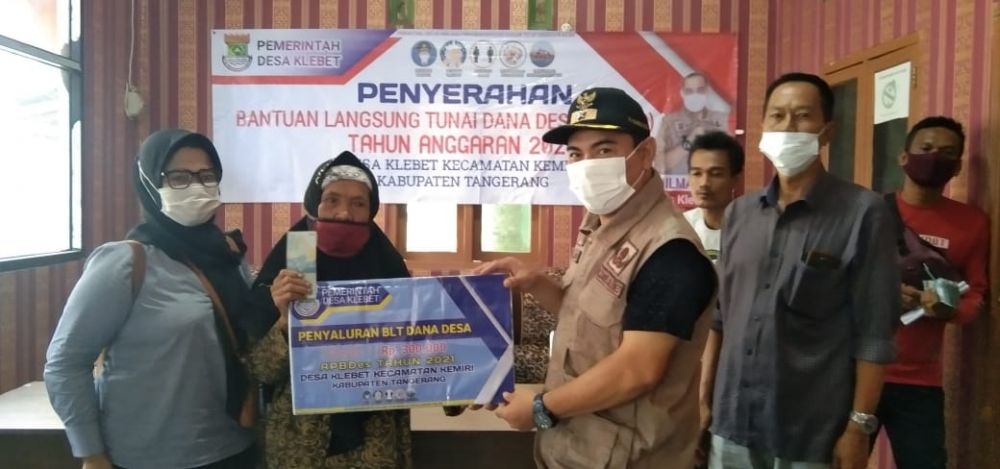 Pemdes Klebet Tangerang, Salurkan BLT DD Dan Sembako Kemensos