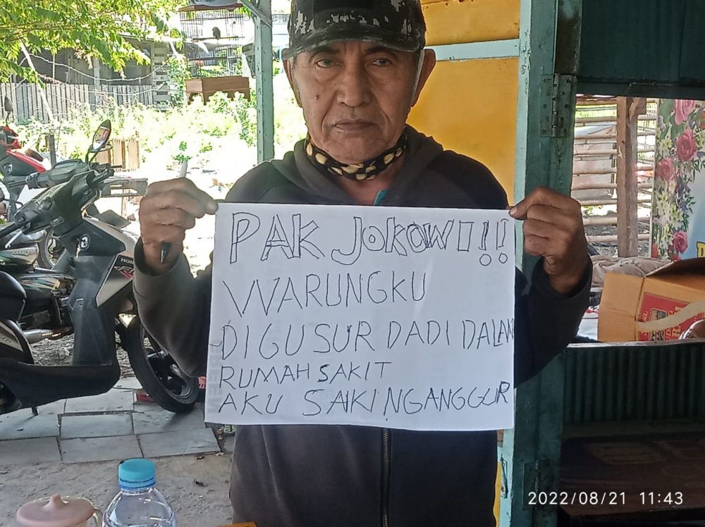 Warungnya Digusur Diduga Korban Mafia Tanah, Minta Keadilan Ke Jokowi