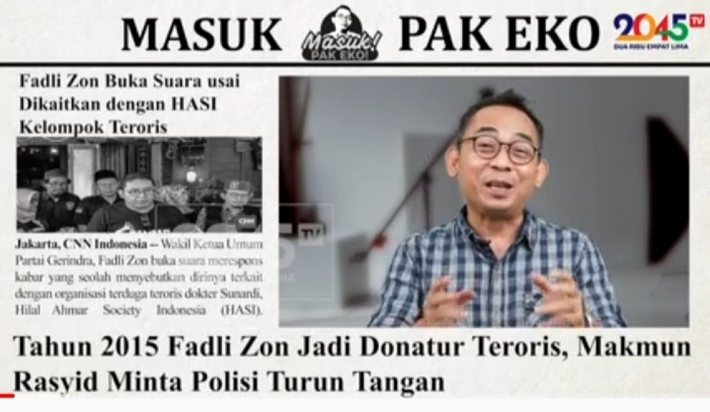 Eko Kuntadhi Kritik Fadli Zon Saat Beri Sumbangan Ke Ormas Terlarang