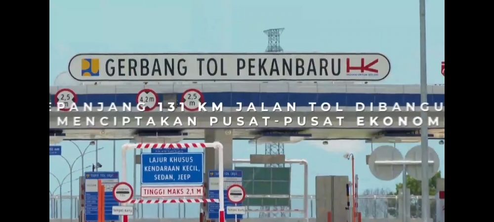 Tol Pekanbaru-Dumai yang baru diresmikan Presiden,terbagi 6seksi