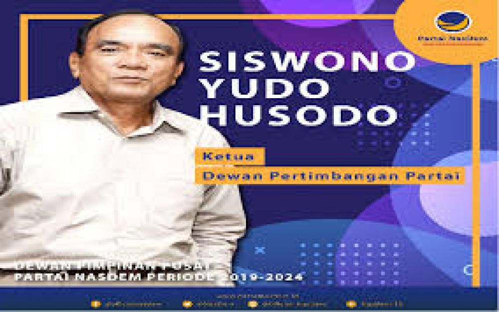 Ketua Wantim NasDem Siswono Yudo Husodo Mengundurkan Diri