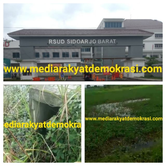 Saluran Air RSUD Sidoarjo Barat Diduga Mengarah Ke Sawah Warga