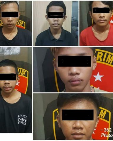 6 Kroco Anggota Gankster Ini,Diringkus Satreskrim Polrestabes Surabaya