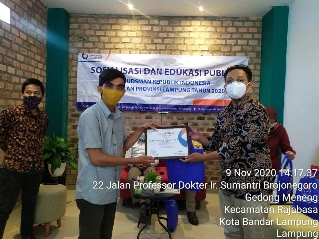 Ombudsman RI,Apresiasi Karya Tulis Jurnalis Provinsi Lampung