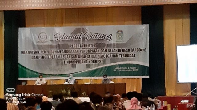 Perangkat Desa Kabupaten Tebo,Diberikan Bimtek Pencegahan Korupsi!!!