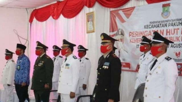 Muspika Pakuhaji Tangerang, Gelar Upacara HUT RI Ke-76 Secara Virtual